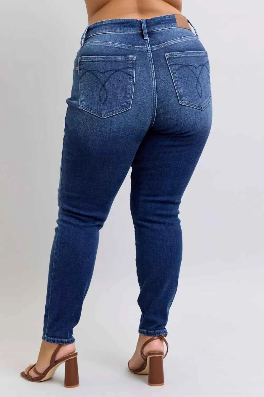 Judy Blue Full Size Washed Thermal Skinny Jeans Plus Size