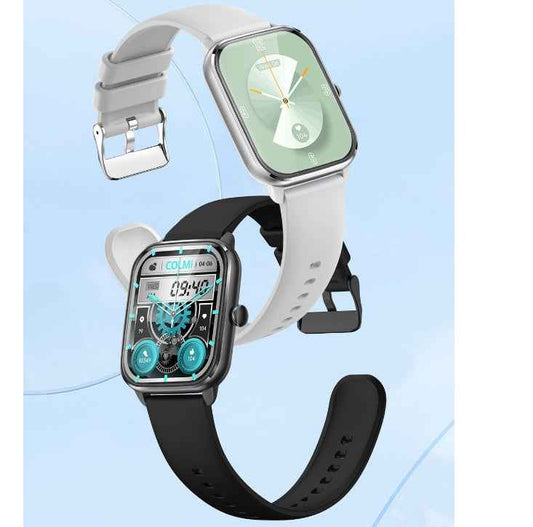 Full‑Screen Fitness Smartwatch – Heart Rate Monitor, Step Tracker, Music Control, Voice Assist
