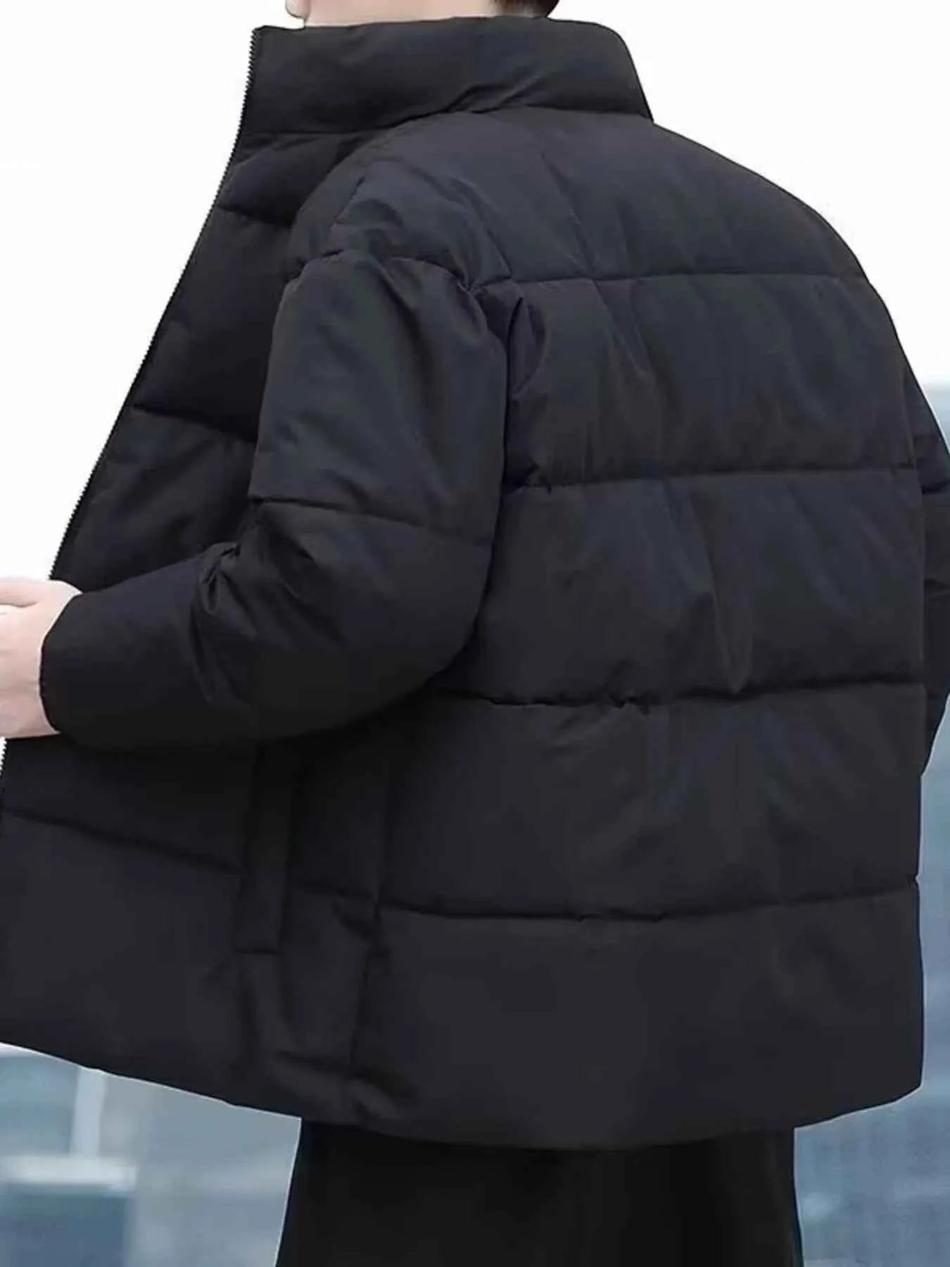 Men's Plus Size Quilted Zip Up Winter Coat