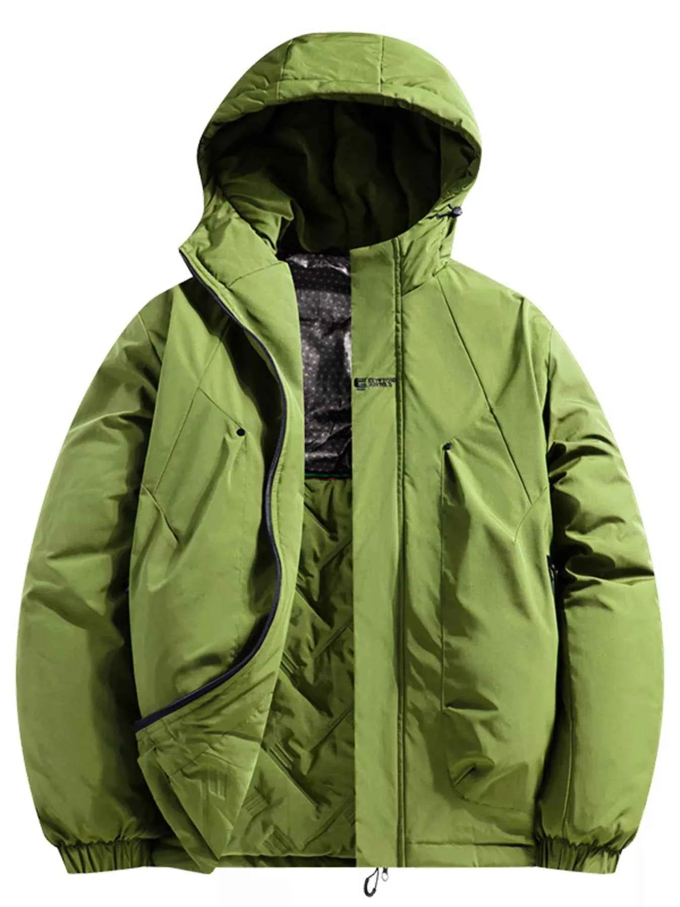 Men's Full Size Hooded Padded Winter Coat Plus Size