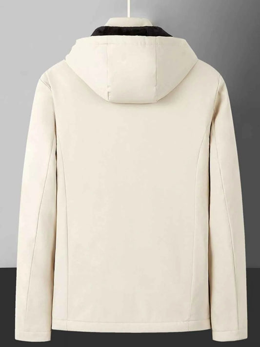 Men's Plus Size Warm Fleece Lined Hooded Winter Coat