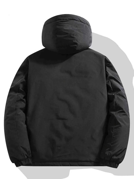 Men's Full Size Hooded Padded Winter Coat Plus Size