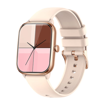Full‑Screen Fitness Smartwatch – Heart Rate Monitor, Step Tracker, Music Control, Voice Assist