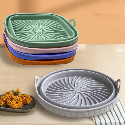 Kitchen Collapsible Air Fryer Non-slip Baking Tray Oven Accessories