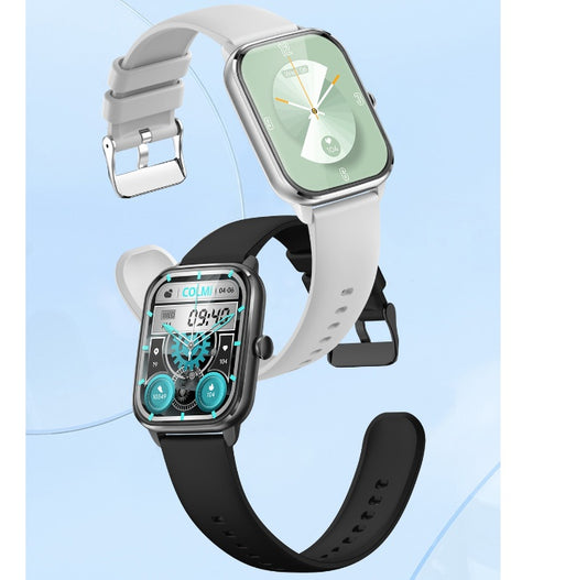 Full‑Screen Fitness Smartwatch – Heart Rate Monitor, Step Tracker, Music Control, Voice Assist