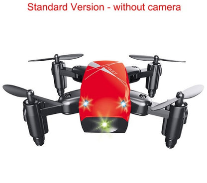 Micro Foldable RC Drone – 3D Steering Wheel Remote, WiFi Camera, APP Control Quadcopter Toy