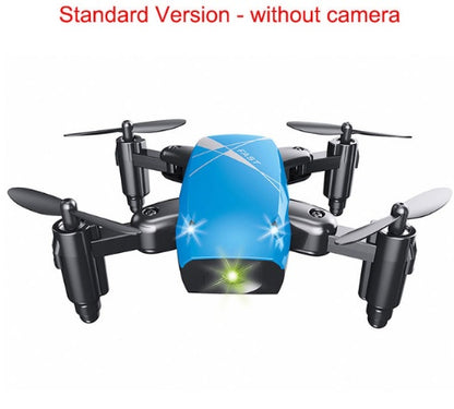 Micro Foldable RC Drone – 3D Steering Wheel Remote, WiFi Camera, APP Control Quadcopter Toy