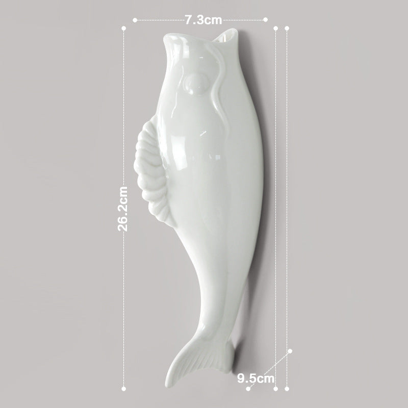 Modern Ceramic Goldfish Wall Vase – 3D Hanging Art Decor for Home & Restaurants