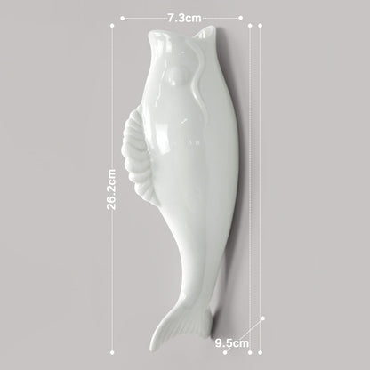 Modern Ceramic Goldfish Wall Vase – 3D Hanging Art Decor for Home & Restaurants