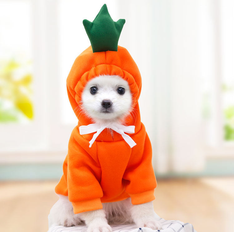 Small Dog Hoodie – Cute Fruit Fleece Coat for Puppies, Cats, Chihuahua