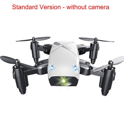 Micro Foldable RC Drone – 3D Steering Wheel Remote, WiFi Camera, APP Control Quadcopter Toy