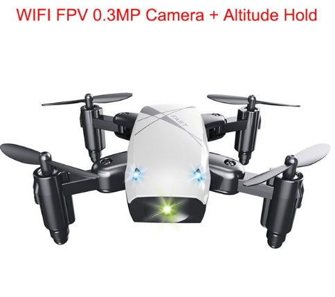 Micro Foldable RC Drone – 3D Steering Wheel Remote, WiFi Camera, APP Control Quadcopter Toy