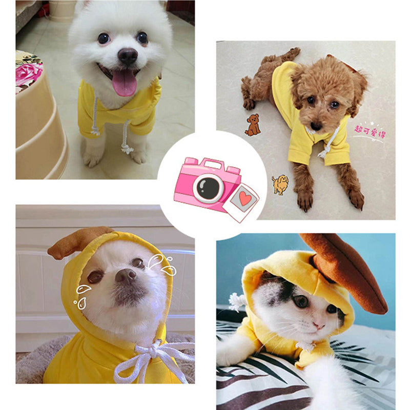 Small Dog Hoodie – Cute Fruit Fleece Coat for Puppies, Cats, Chihuahua