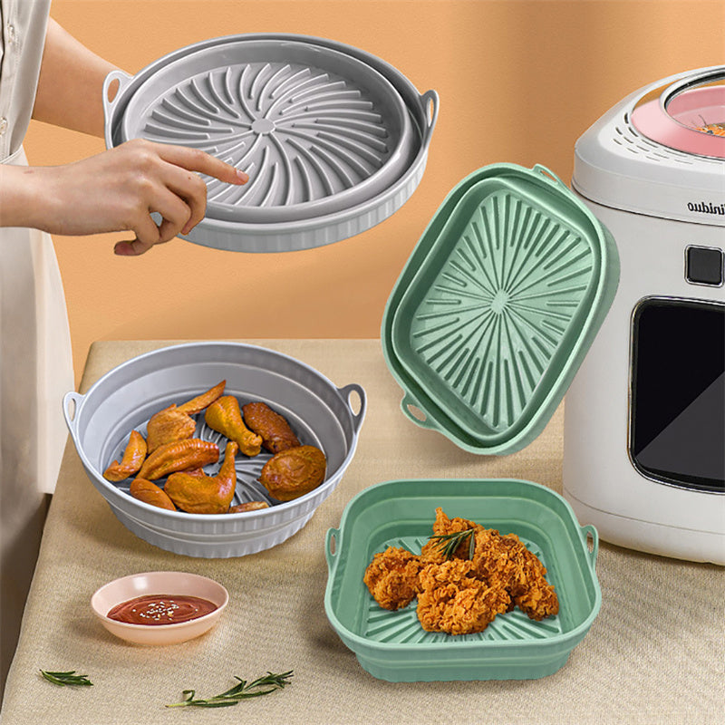 Kitchen Collapsible Air Fryer Non-slip Baking Tray Oven Accessories