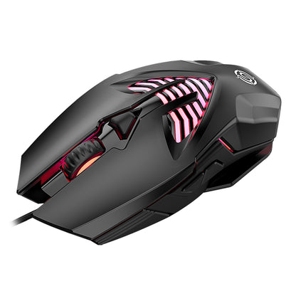 Gaming mouse with illuminated design on a white background