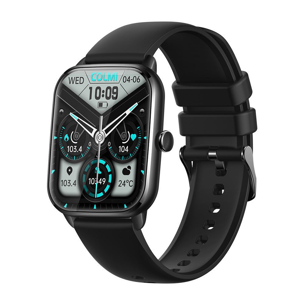 Full‑Screen Fitness Smartwatch – Heart Rate Monitor, Step Tracker, Music Control, Voice Assist