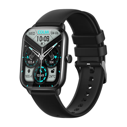 Full‑Screen Fitness Smartwatch – Heart Rate Monitor, Step Tracker, Music Control, Voice Assist