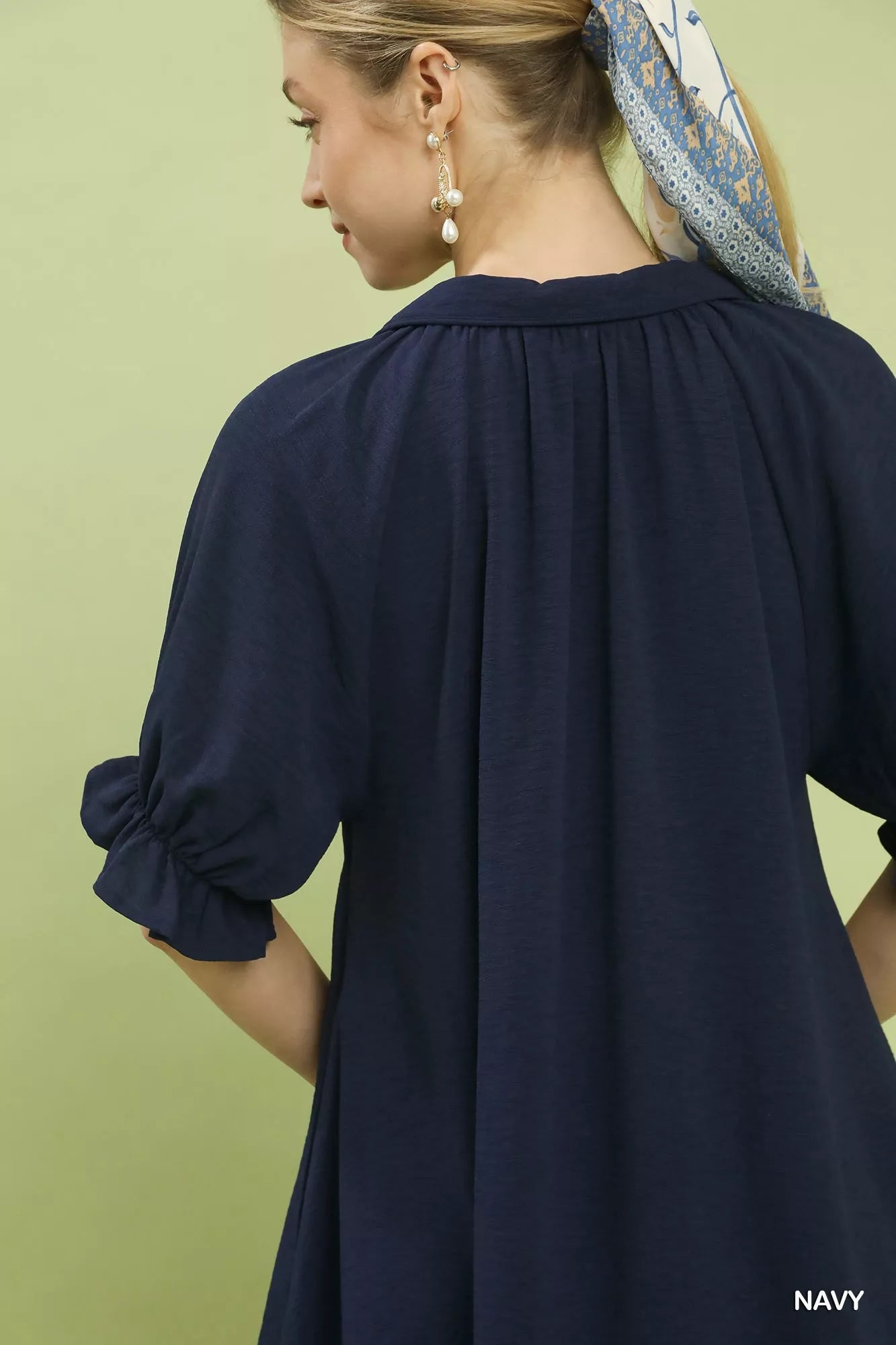 Umgee Tiered Puff Sleeve Babydoll Dress  Glfora.com