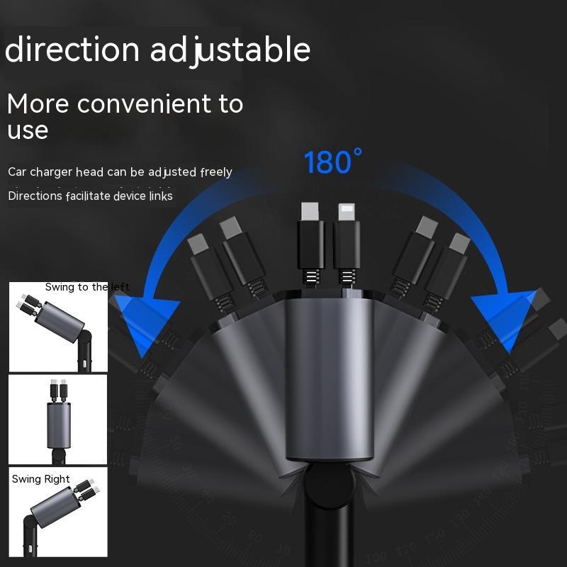 100W Metal Car Charger – Super Fast USB + Type‑C Cigarette Lighter Adapter